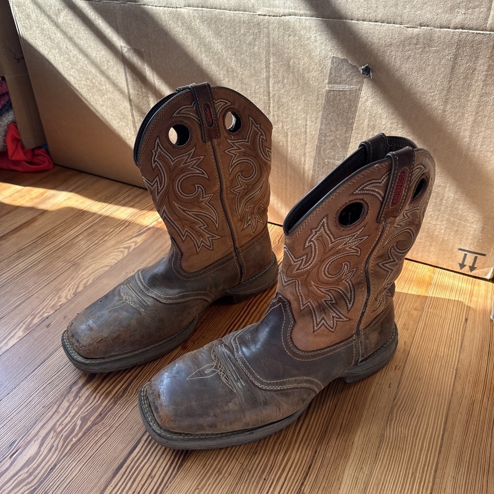 Durango Men 10 Wide Rebel Saddle Western Brown Cowboy Boot